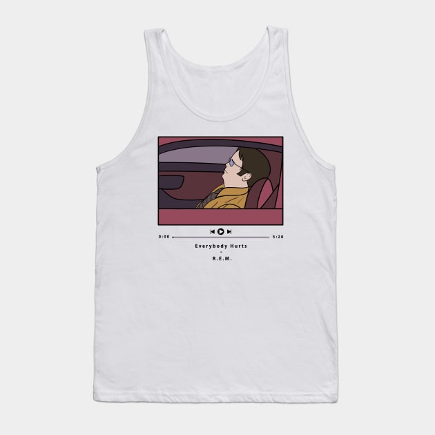 Sad Dwight V2 Tank Top by Luli_toon